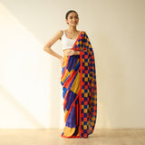 Shabana Retro Prestitched Kota Doria Saree - Multicolour