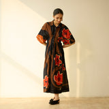 June Slub Cotton Dress - Black