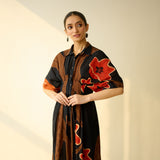 June Slub Cotton Dress - Black