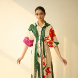 June Slub Cotton Dress - Cream White