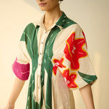 June Slub Cotton Dress - Cream White