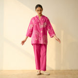 Palm Cotton Coord Set - Pink