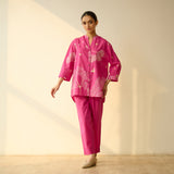 Palm Cotton Coord Set - Pink