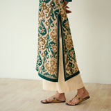 Abha Slub Cotton Kurta - Emerald Green