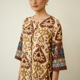 Abha Slub Cotton Kurta - Earthy Brown