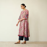 Abha Slub Cotton Kurta - Earthy Pink