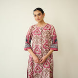 Abha Slub Cotton Kurta - Earthy Pink