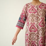 Abha Slub Cotton Kurta - Earthy Pink
