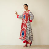 Rhythm Slub Cotton Kurta Set - Earthy Red