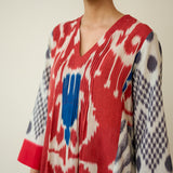 Rhythm Slub Cotton Kurta Set - Earthy Red