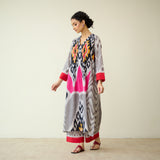 Rhythm Slub Cotton Kurta Set - Pink, Yellow & Black