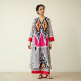 Rhythm Slub Cotton Kurta Set - Pink, Yellow & Black