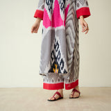 Rhythm Slub Cotton Kurta Set - Pink, Yellow & Black