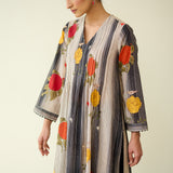 Lazy Summers Mulmul Cotton Kurta - Black