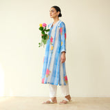 Lazy Summers Mulmul Cotton Kurta - Azure Blue