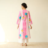 Lazy Summers Mulmul Cotton Kurta - Candy pink