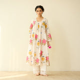 Summer Joy Mulmul Cotton Everyday Kurta - Ivory