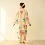 Dilruba Semi Festive Mulmul Cotton Salwar Set - Butter Yellow