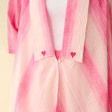 Rose Mulmul Cotton Shrug Set - Candy Pink
