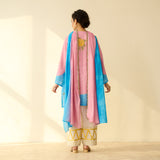 Gulabo Semi Festive Mulmul Cotton Salwar Set with Dupatta - Turmeric Yellow