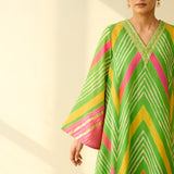 Ruhaani Kota Doria Cotton Semi Festive Kurta - Multicolour