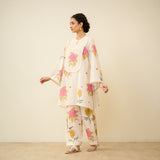 Dilruba Semi Festive Mulmul Cotton Salwar Set - Ivory