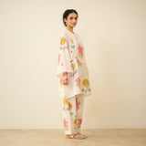 Dilruba Semi Festive Mulmul Cotton Salwar Set - Ivory