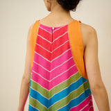 Sawan Leheriya Kota Doria Cotton Dress - Multicolour