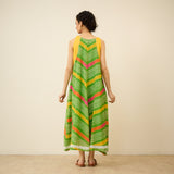 Sawan Leheriya Kota Doria Cotton Dress - Multicolour