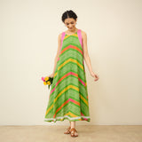 Sawan Leheriya Kota Doria Cotton Dress - Multicolour