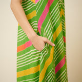 Sawan Leheriya Kota Doria Cotton Dress - Multicolour