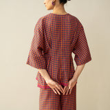 Love Bug Statement Cotton Slub Coord Set - Multicolour