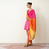 Chameli Festive Chanderi Salwar Set - Pink & Orange