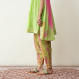 Chameli Festive Chanderi Salwar Set - Tota Green
