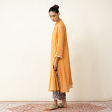 Suvarna Chanderi Kurta Set - Tangy Orange