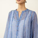 Suvarna Chanderi Kurta Set - Ink Blue
