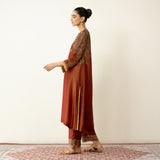 Mehbooba Festive Tissue Kurta Set - Rust