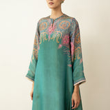 Mehbooba Festive Tissue Kurta Set - Sea Green