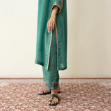 Mehbooba Festive Tissue Kurta Set - Sea Green