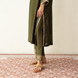 Mehbooba Festive Tissue Kurta Set - Henna