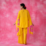 Champakali Statement Modal Palazzo Set - Haldi
