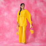 Champakali Statement Modal Palazzo Set - Haldi