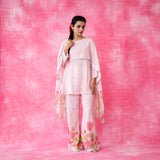 Chameli Statement Modal Palazzo Set - Cloudy Pink