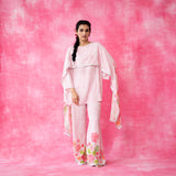 Chameli Statement Modal Palazzo Set - Cloudy Pink