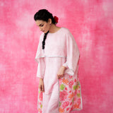 Chameli Statement Modal Palazzo Set - Cloudy Pink