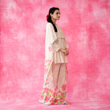 Chameli Statement Modal Palazzo Set - Cream