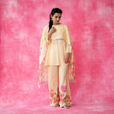 Chameli Statement Modal Palazzo Set - Butter Yellow