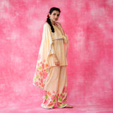 Chameli Statement Modal Palazzo Set - Butter Yellow