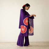 Champakali Statement Modal Palazzo Set - Violet