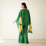 Champakali Statement Modal Palazzo Set - Forest Green